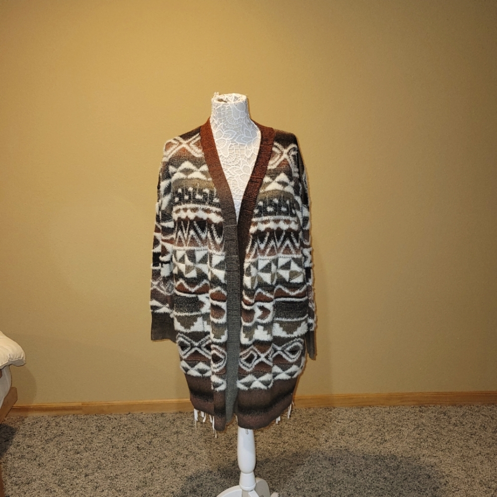 Angie brand long cardigan sweater